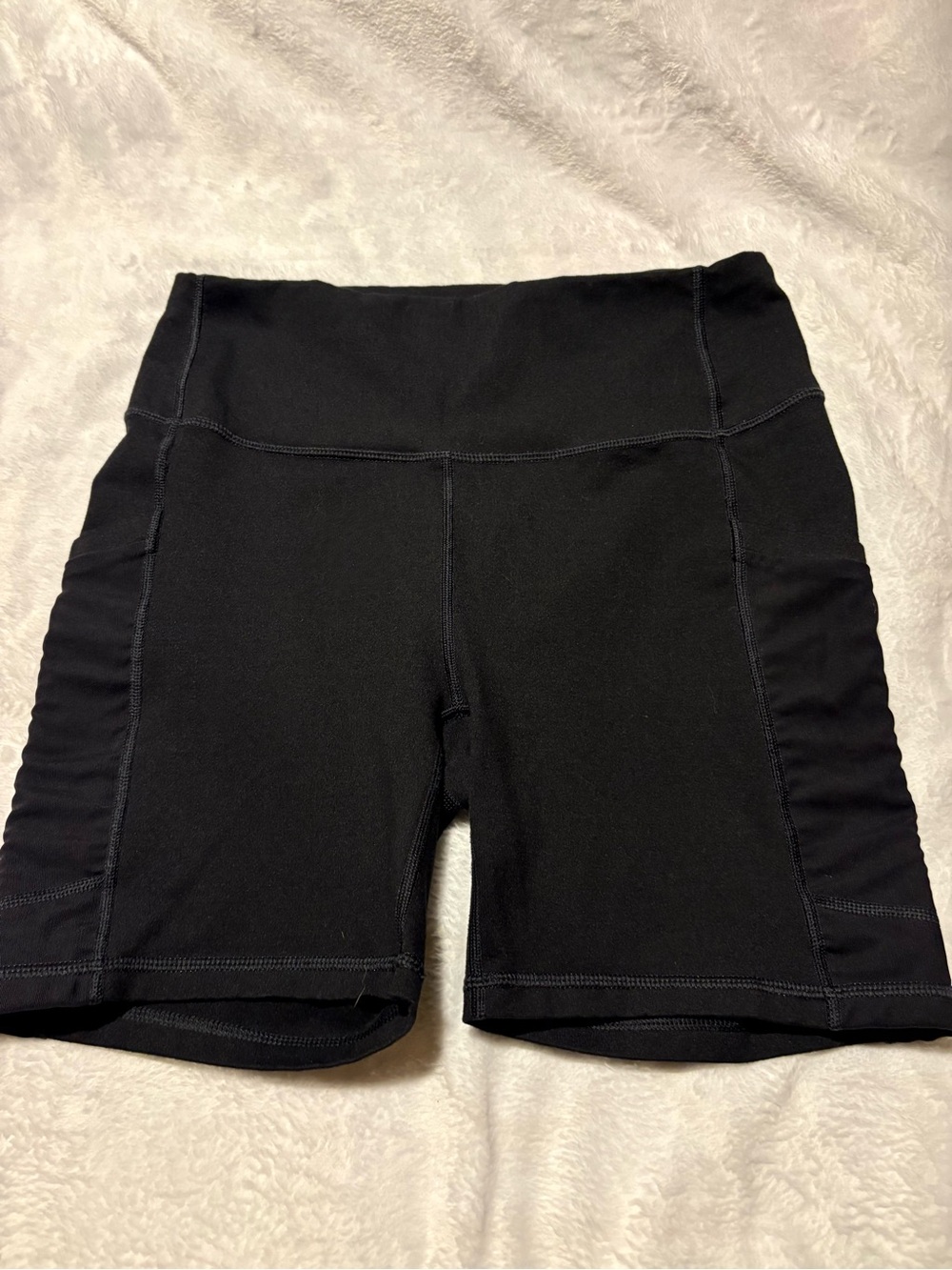 Fabletics Black High-Waist Bike Shorts